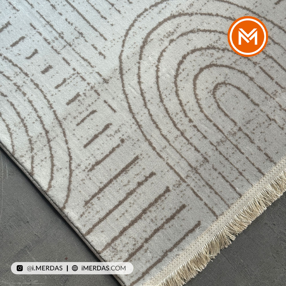 فرش کناره کد 41339 زمینه کرم بژ